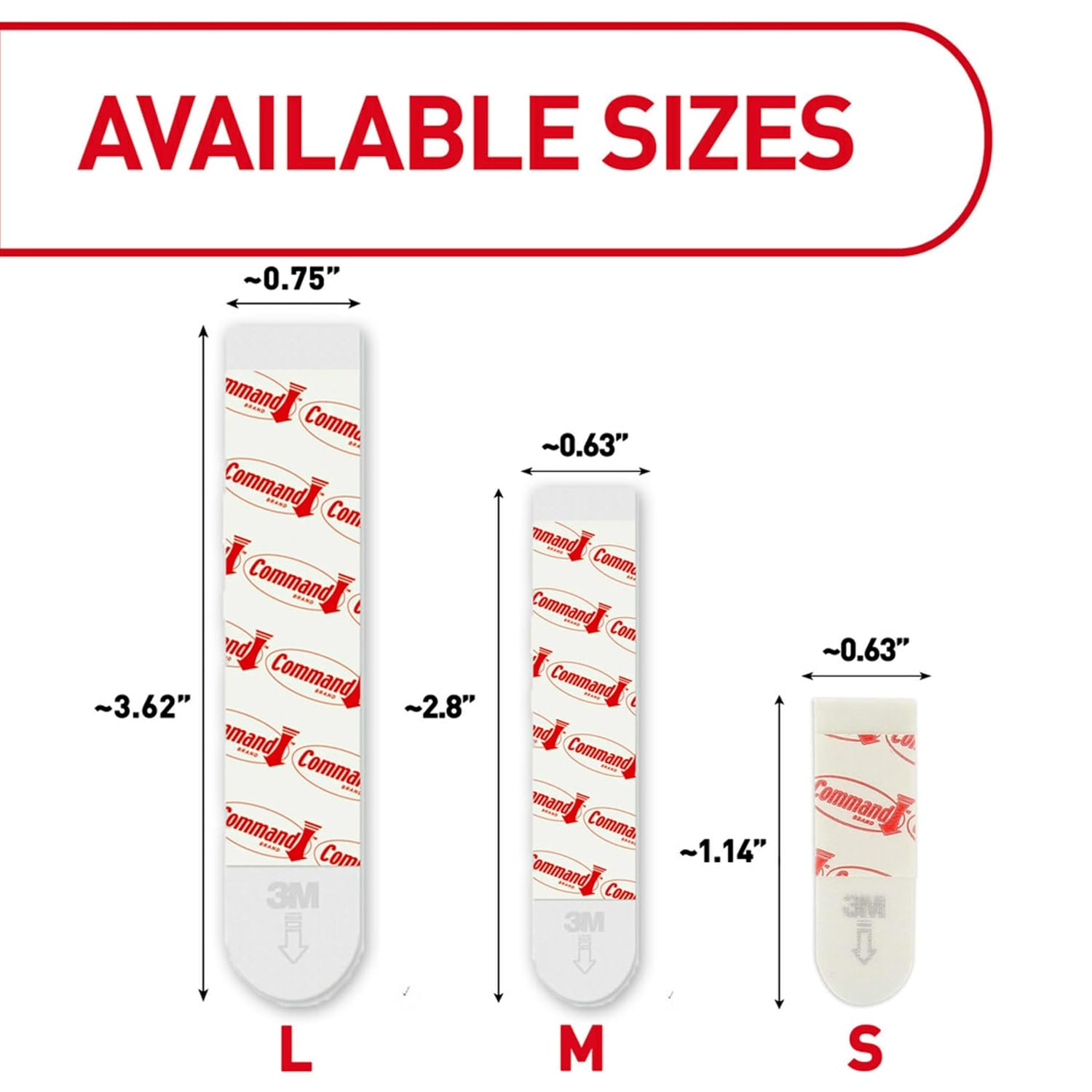 Command Indoor Large Replacement Strips. 20 Strips. Damage-Free Wall Hanging. Re-Hang Large Hooks for Home and Wall Decor. Holds up to 5 lb. White Adhesive - Image 9